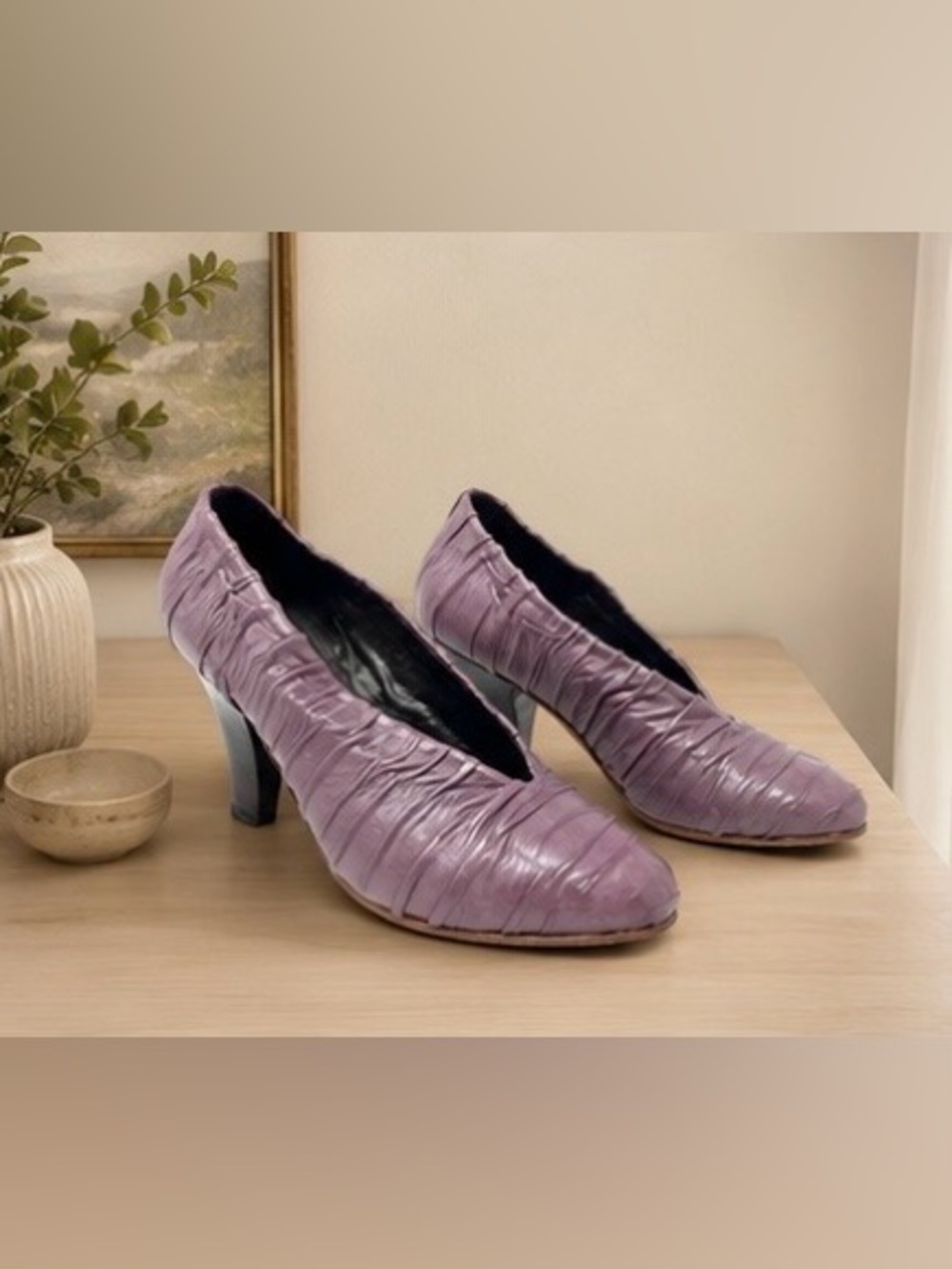 Everybody for Charles David Vintage Mauve Leather Heels – Size 6.5